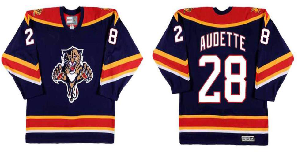 2019 Men Florida Panthers 28 Audette blue CCM NHL jerseys